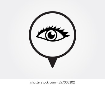 human eye, icon, vector illustration eps10