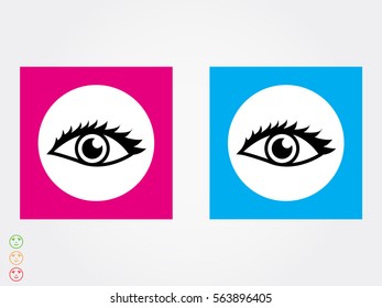 human eye, icon, vector illustration eps10