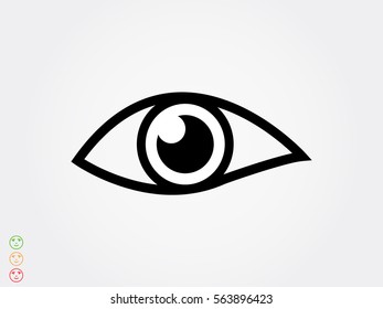 human eye, icon, vector illustration eps10