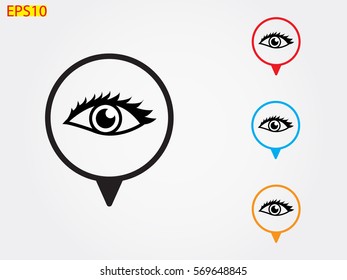 human eye, icon, vector illustration eps10