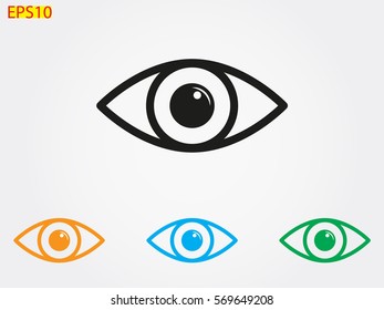 human eye, icon, vector illustration eps10