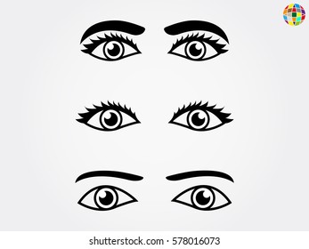 human eye, icon, vector illustration eps10
