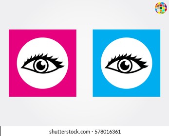 human eye, icon, vector illustration eps10
