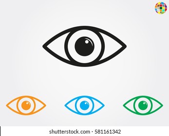 human eye, icon, vector illustration eps10