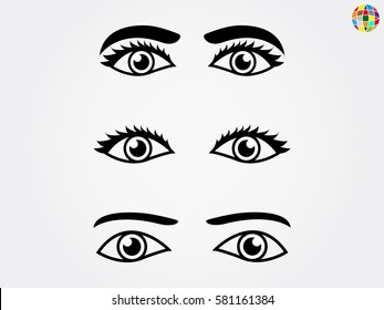 human eye, icon, vector illustration eps10