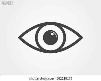 Simple Black Eye Icon Vector Double Stock Vector (royalty Free) 414203398