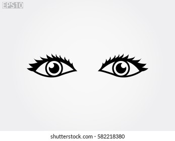 human eye, icon, vector illustration eps10
