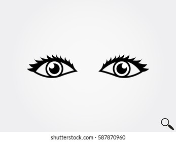 human eye, icon, vector illustration eps10