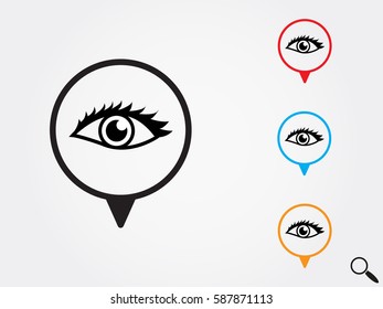 human eye, icon, vector illustration eps10