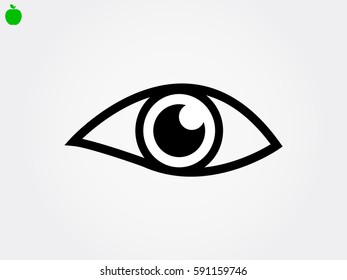human eye, icon, vector illustration eps10