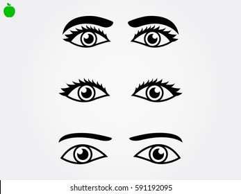 human eye, icon, vector illustration eps10