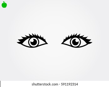 human eye, icon, vector illustration eps10