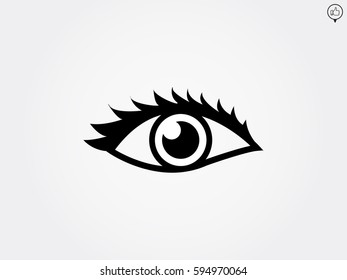 human eye, icon, vector illustration eps10