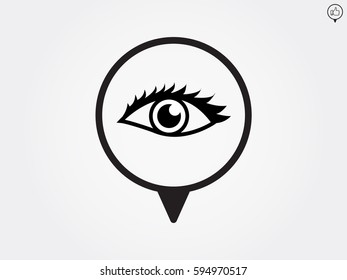 human eye, icon, vector illustration eps10