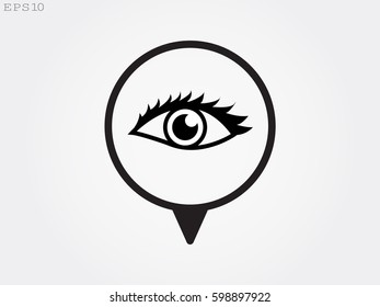 human eye, icon, vector illustration eps10