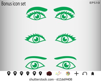 human eye, icon, vector illustration eps10