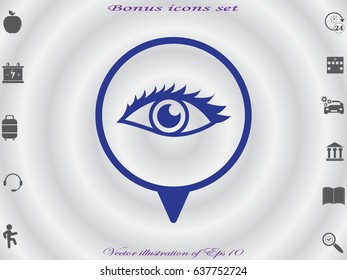 human eye, icon, vector illustration eps10
