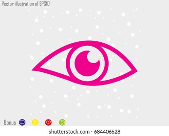 human eye, icon, vector illustration eps10