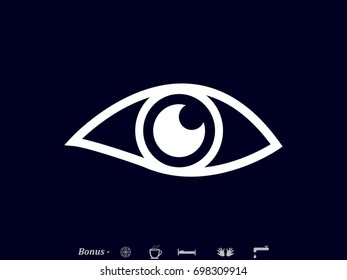 human eye, icon, vector illustration eps10