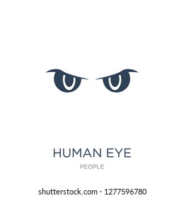 human eye icon vector on white background, human eye trendy filled icons from People collection, human eye vector illustration