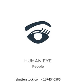 Human eye icon vector. Trendy flat human eye icon from people collection isolated on white background. Vector illustration can be used for web and mobile graphic design, logo, eps10
