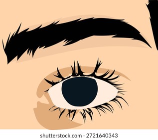 Ilustración del ojo humano que simboliza la visión, la percepción y la conciencia.