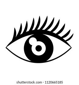 Human eye isolated in black and white