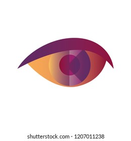 human eye isometric on white background