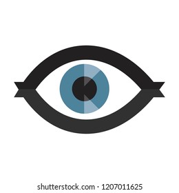 human eye isometric on white background