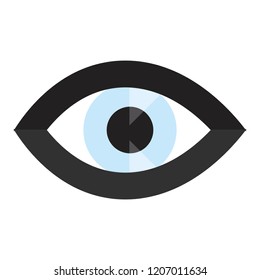 human eye isometric on white background