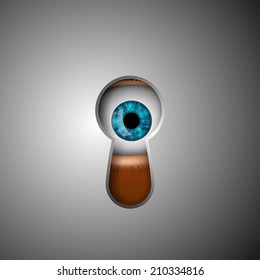 the human eye in the keyhole