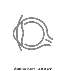 Human eye line icon. Healthy organ of the visual system symbol