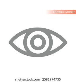 Human eye line vector icon. Simple eye symbol.