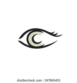 Human eye logo. Smooth lines style.