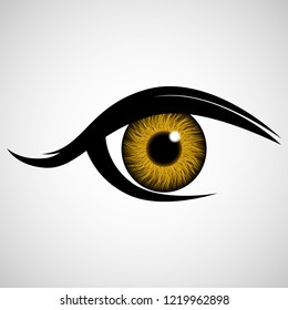 The human eye, look. Iris. Ophthalmic lenses. Vector illustration.
