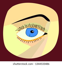 Human eye macro closeup sketch. Art print