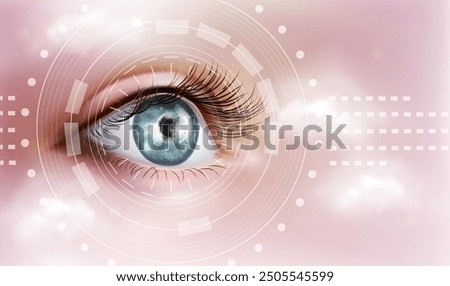 Human eye medical background. Vector illustration