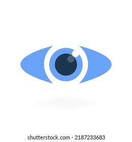 Human eye on a white background. Vector illustration
