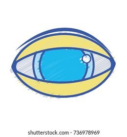 human eye to optical vision icon