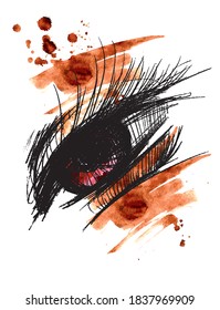 El ojo humano. Parte de la cara. Visión