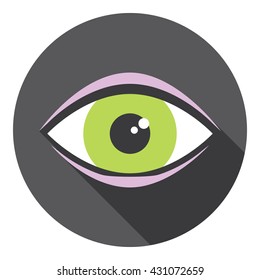 Human Eye Pictogram Flat Style Design