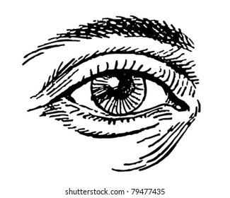 Human Eye - Retro Clipart Illustration