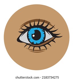 Human eye simple vector design. 