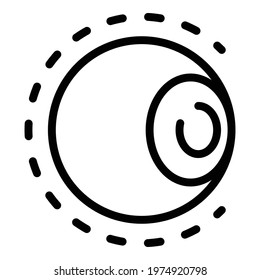 Human eye structure icon. Outline human eye structure vector icon for web design isolated on white background