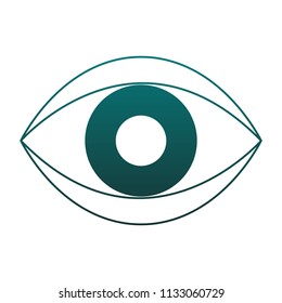 Human eye symbol blue lines