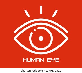 HUMAN EYE SYMBOL VECTOR ICON