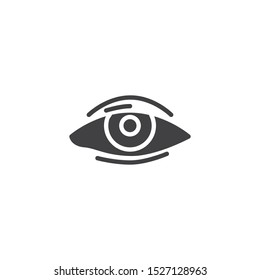 Human eye vector icon. filled flat sign for mobile concept and web design. Vision, eye glyph icon. Symbol, logo illustration. Vector graphics