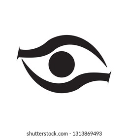 Human eye vector icon on white background