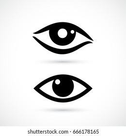 Human eye vector icon on white background