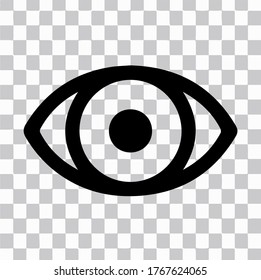 human eye vector icon in transparent background.